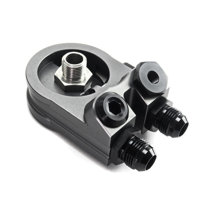 HEL Angled Sandwich Oil Cooler Thermostat