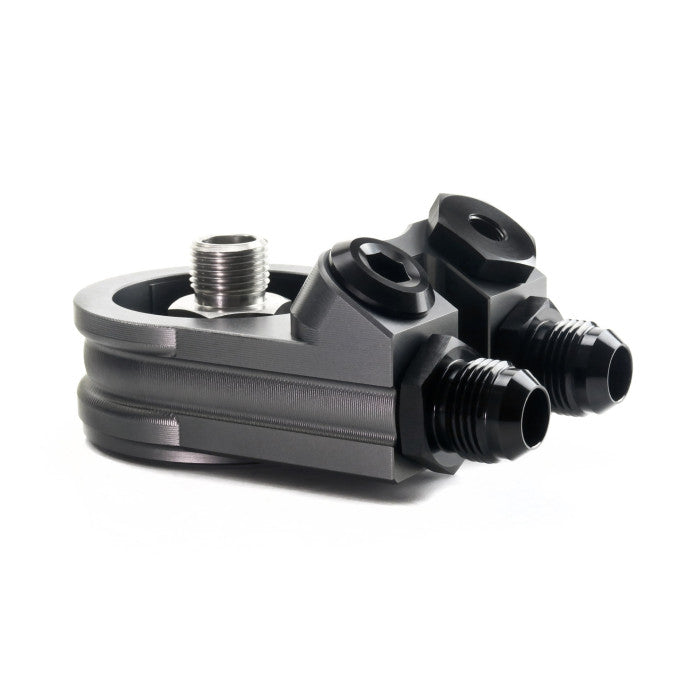 HEL Angled Sandwich Oil Cooler Thermostat